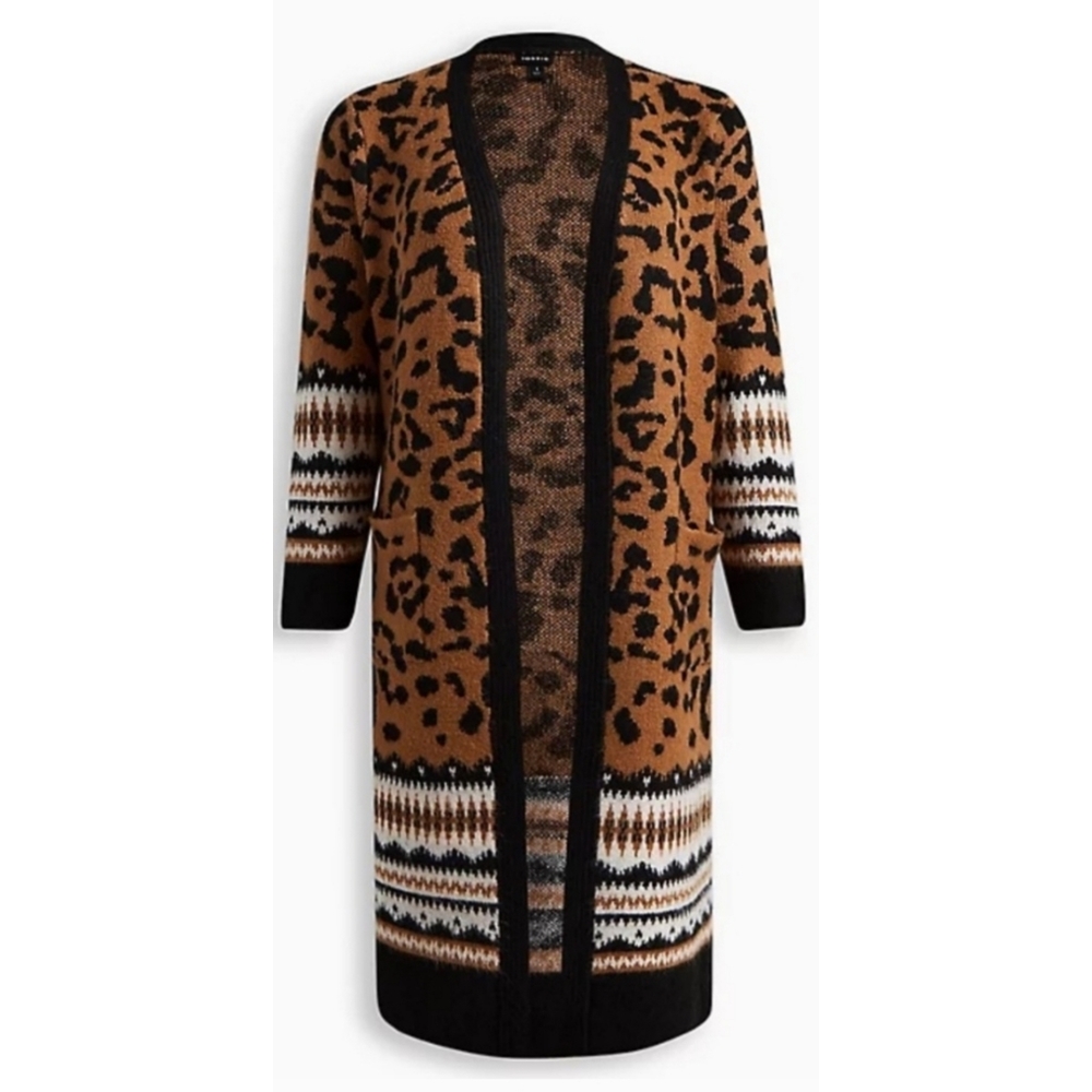 Torrid Leopard Holidy Cardigan